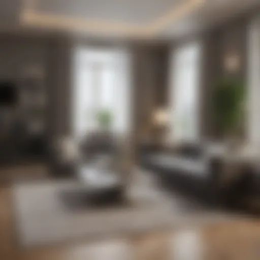 Staging a living room for a property sale