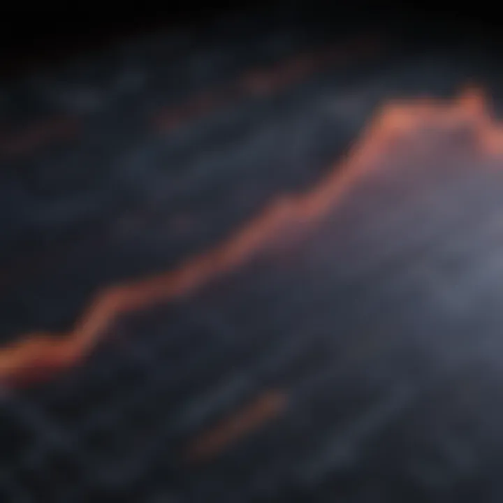 An intricate graph showing the fluctuation of refinance rates over time