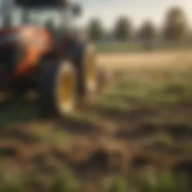 Agricultural equipment on a sunny field