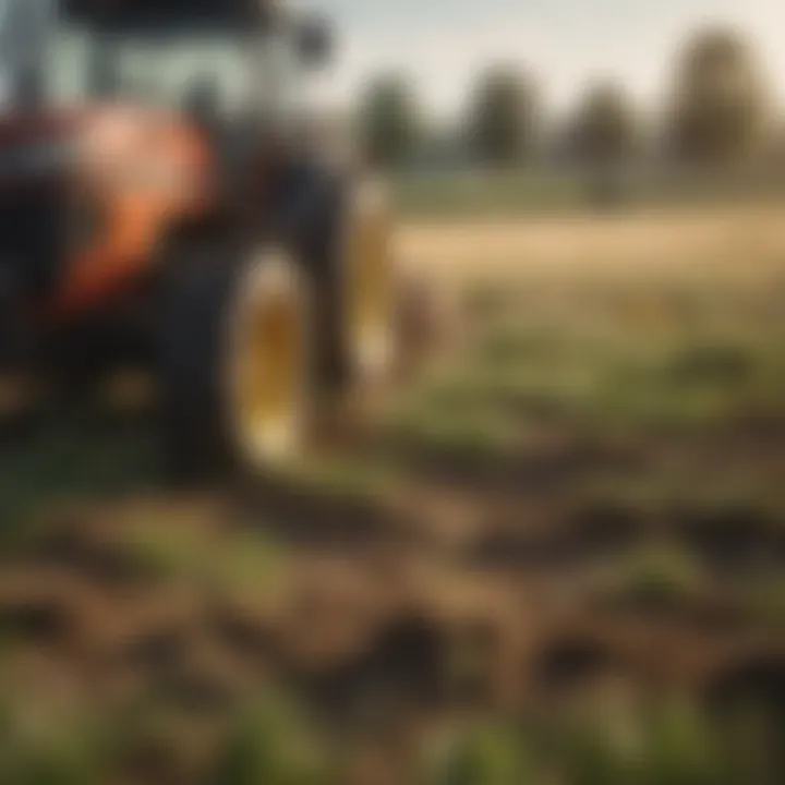 Agricultural equipment on a sunny field