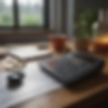 Calculator and financial documents on a table