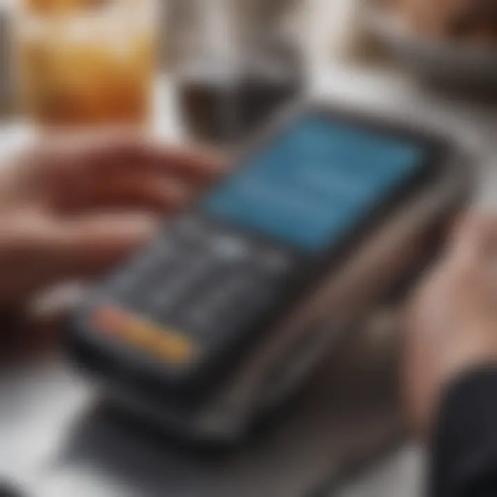 Illustration of a digital payment interface showcasing Klarna-type application features