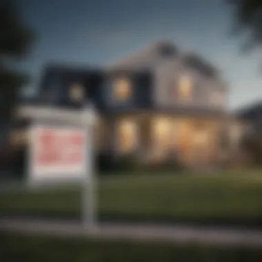 A modern home with a 'For Sale' sign, symbolizing the housing market