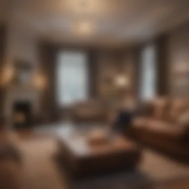 A cozy living room scene depicting a person contemplating financial decisions.