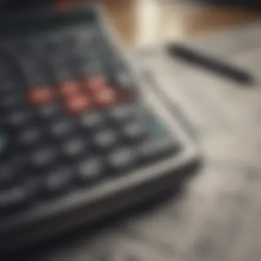 A modern calculator with financial graphs