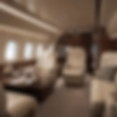 Luxury private jet interior showcasing comfort and elegance