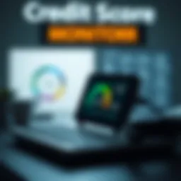 Visual representation of credit score monitoring