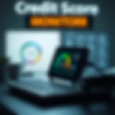 Visual representation of credit score monitoring