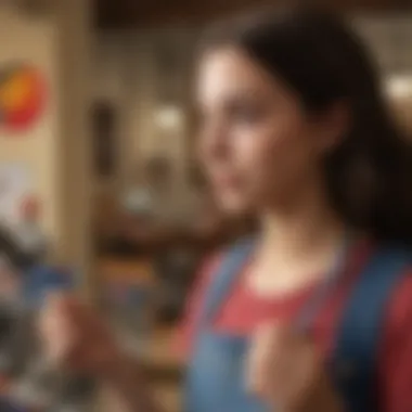 Teenager making a purchase with a Mastercard